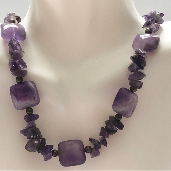 Artisan Crafted Amethyst Bead Necklace - Picture 5 of 9